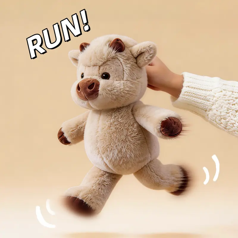 Running Highland Cow Plush – Moving Legs