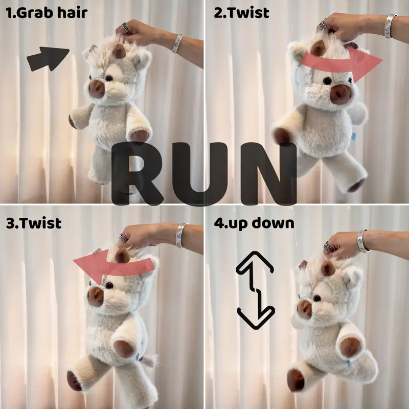 Running Highland Cow Plush – Moving Legs