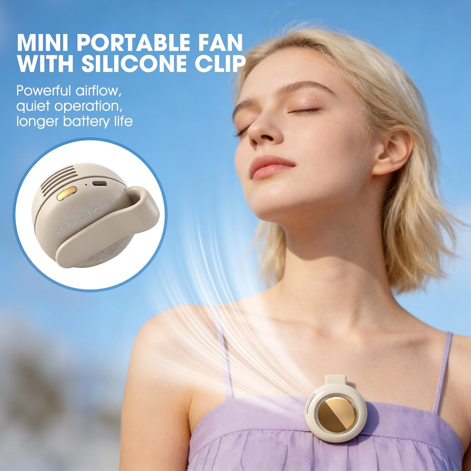 Small Whirlwind Clip Waist Neck Fan