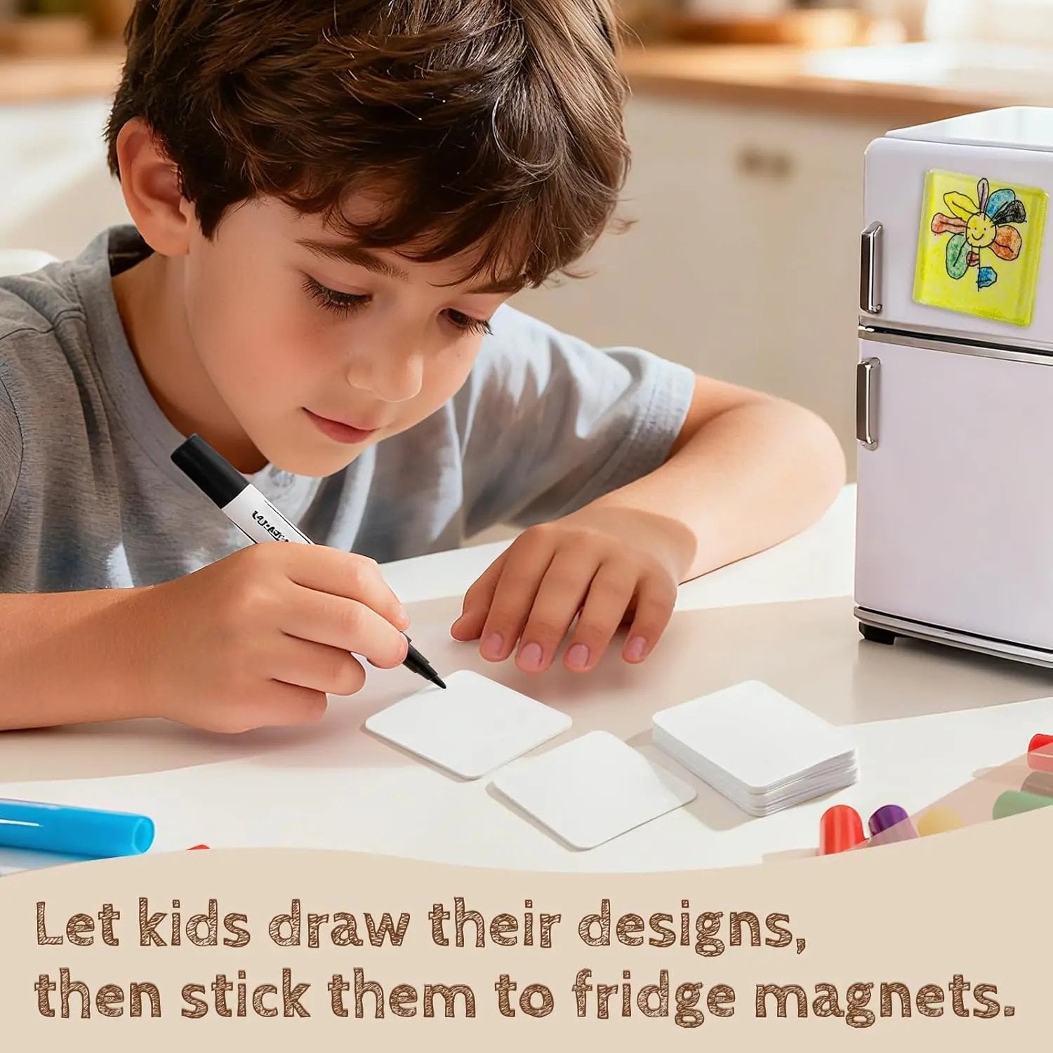 🎞✂10 Pack  2" x 2" Clear Acrylic DIY Fridge Magnet Set with Adhesive Backing – Square Magnetic Photo Frames with Stunning 3D Effect 💕