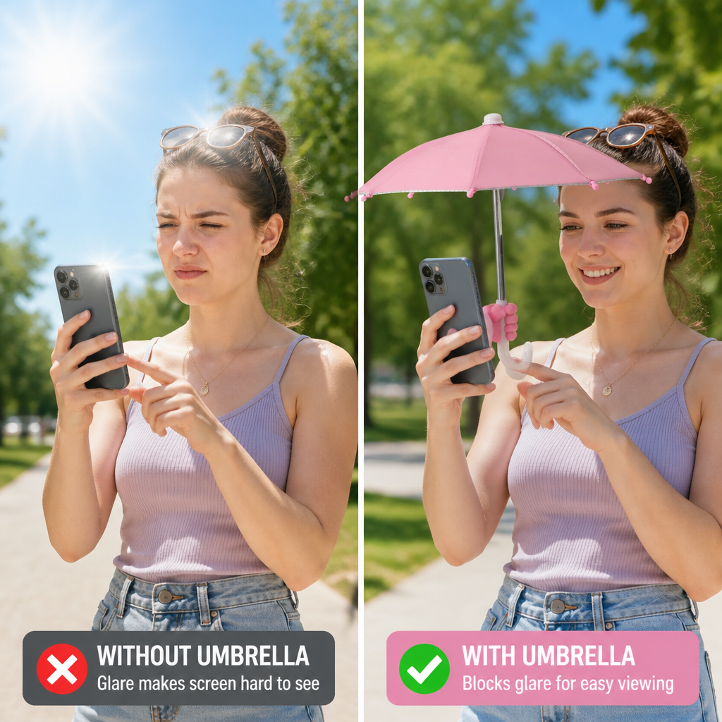 SunShade Phone Umbrella - See Your Screen Anywhere ☀️