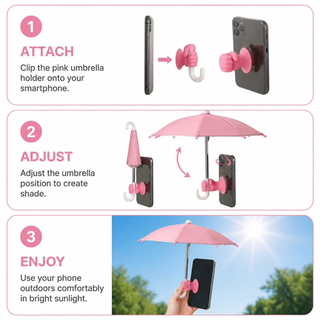 SunShade Phone Umbrella - See Your Screen Anywhere ☀️