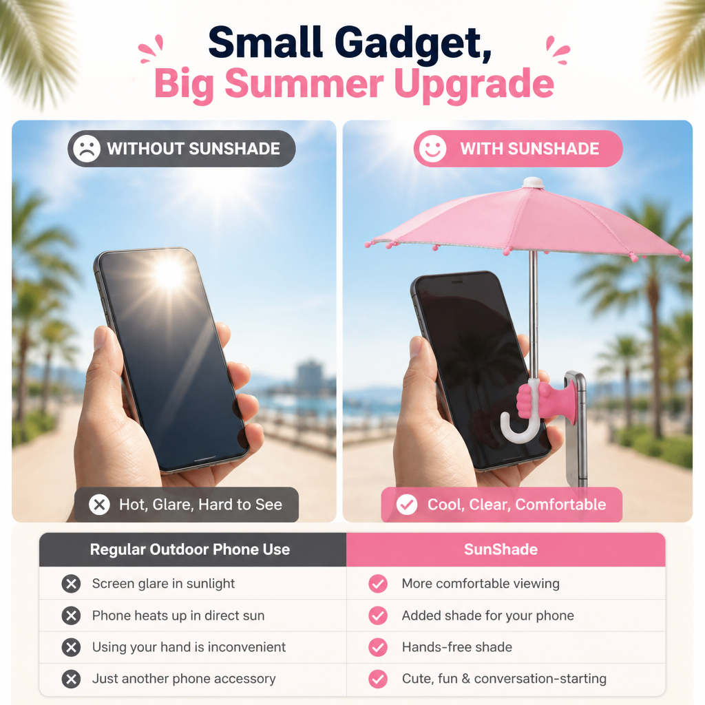 SunShade Phone Umbrella - See Your Screen Anywhere ☀️